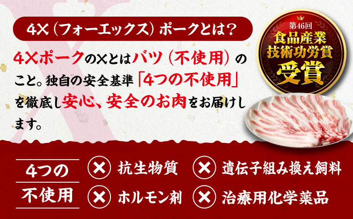 【冷凍】【4Xポーク】 豚肉 ポークスライスセット 620g （ロース150g、バラ170g、もも300ｇ）　豚肉 スライス 小分け 肉 ぶたにく 愛媛県大洲市/株式会社SL Creations [A