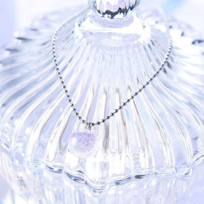 ふるさと納税 弟子屈町 【北海道】ガラス細工 ネックレス 「水鏡」 MIZUKAGAMI ハンドメイド 2464 |  | 01
