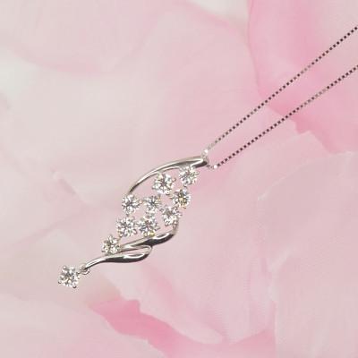 ふるさと納税 山梨県 プラチナ 1.0ctダイヤモンド　ネックレス　HH018747