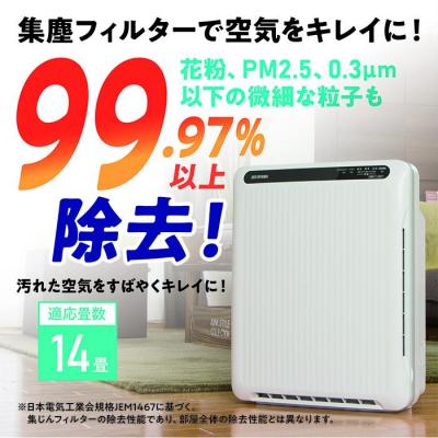 ふるさと納税 角田市 空気清浄機 ホコリセンサー付PMAC-100-Sホワイト/グレー |  | 02