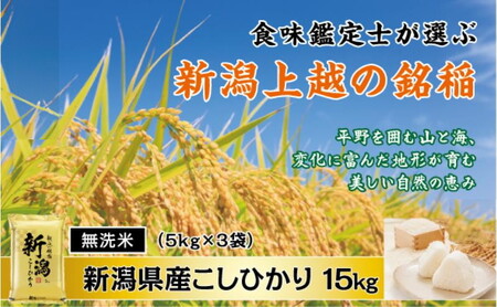 令和7年産 食味鑑定士厳選 新潟県産こしひかり 無洗米 15kg 上越市 米 コメ コシヒカリ