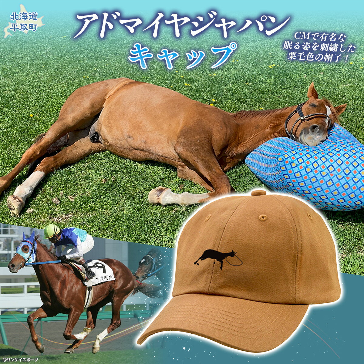 【ふるさと納税】【アドマイヤジャパン×Yogibo】キャップ【ふるさと納税 人気 おすすめ ランキング 馬 競馬 競走馬 引退馬 アドマイヤジャパン 日高 北海道 平取町 送料無料】 BRTV037