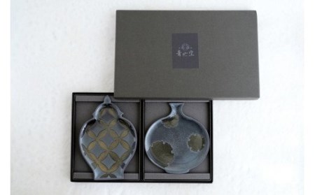 【伊万里焼】古紋壺型プレートセット H688