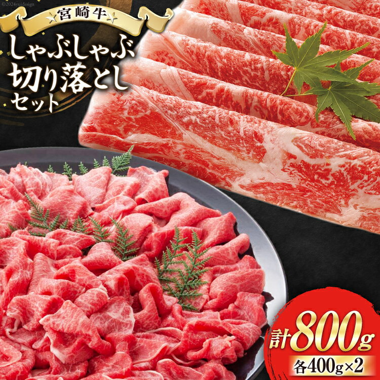 【ふるさと納税】【宮崎牛】 宮崎 県産 宮崎牛 モモ スライス 切り落とし セット 400g×2 計800g [レグセントジョイラー 宮崎県 美郷町 31bb0023-NEW] 冷凍 送料無料 すき焼き しゃぶしゃぶ 国産 牛 肉 もも 炒め物 切落し A4 A5等級