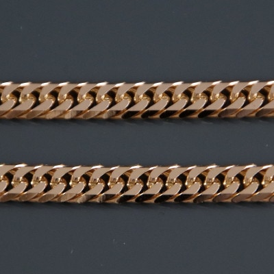 K18喜平6面Wネックレス50g【長さ60cm・幅5.4mm・厚さ2.0mm】【配送不可地域：沖縄県】