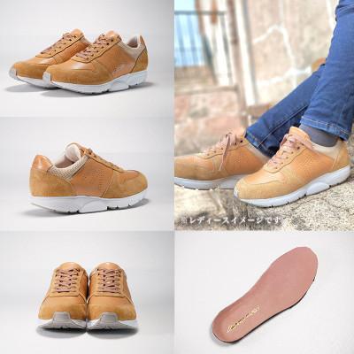 ふるさと納税 大和郡山市 ミッドフット 24.0cm BEIGE(ベージュ) レザースニーカー 婦人靴 牛革 MF001JL |  | 01