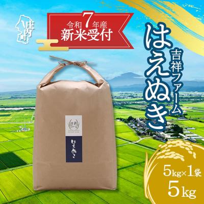 ふるさと納税 庄内町 【新米受付 10月発送】吉祥ファーム はえぬき 5kg(入金期限:2025.9.15)