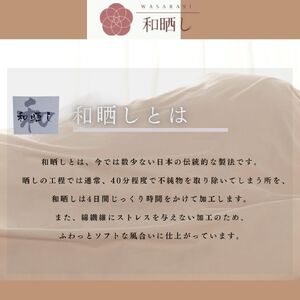 三河産　綿100％　120本ガーゼ毛布カバー_ペイズリーブルー【G0578】