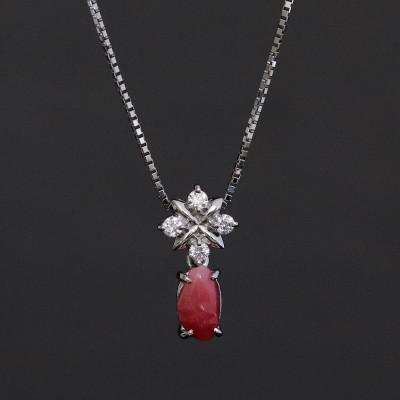 ふるさと納税 山梨市 プラチナ コンクパールペンダント【C0.50ct Up・D0.08ct】45cm |  | 03