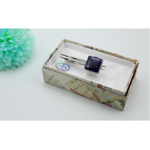 二宮閑山 有田焼タイピン るりブルー おしゃれ アクセサリー 磁器 A12-215