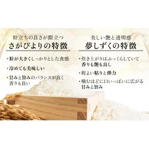 令和7年産【偶数月配送6回定期便】「無洗米食べ比べ」さがびより5㎏ 夢しずく5㎏