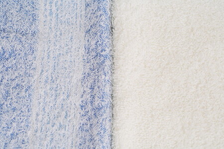 【泉州タオル】軽くてふわふわ！やわらかボーダーフェイスタオル 6枚セット（赤色3枚青色3枚） ｜ 高級 40番手 極細糸 ホテル仕様 柔らかい 肌触り シルクタッチ 吸水 おしゃれ 厚手 ギフト プレ