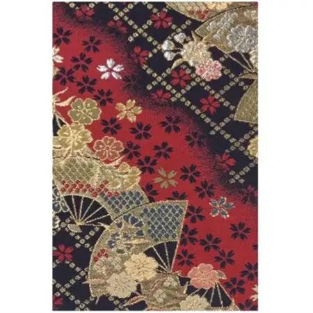 千糸繍院　御朱印帳　紅扇桜　西陣織　金襴装丁　48ページ　大判　1冊【1519873】