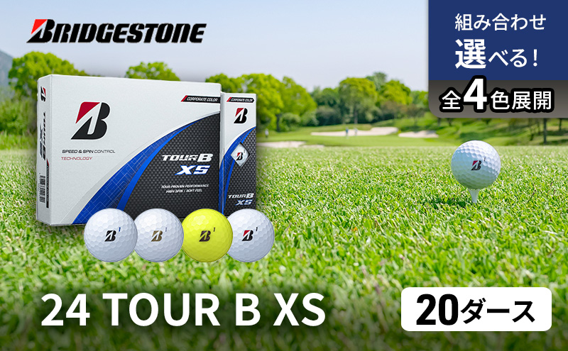 ゴルフ 24 TOUR BXS　20ダース ゴルフボール ボール ブリヂストン ダース セット 【パールホワイト(PW）イエロー（YE）各10ダース】