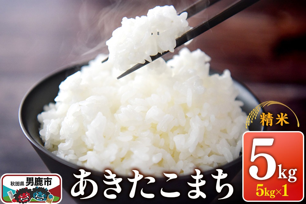 令和7年産 あきたこまち （精米）5kg（5kg×1袋）1回のみお届け スズキファーム [精米 白米 米 あきたこまち ブランド米 食卓 お弁当 おにぎり秋田県 男鹿市]|23_szf-010501
