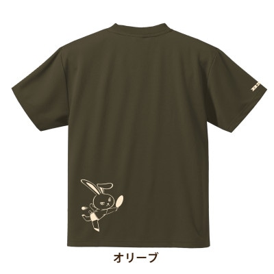 JTTA公認　卓球ユニフォーム【男女兼用(ドライ):Lサイズ】うさぎ　オリーブ【1673462】