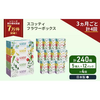 ふるさと納税 岩沼市 定期便 ティッシュ スコッティ240箱 (5箱×12P)《計4回》[No.5704-1138] |  | 01