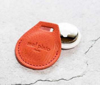 エアタグ ケース カバー（フルカバーモデル） レザー 本革 apple airtag 【レッド シュリンク】