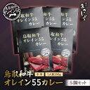 【ふるさと納税】鳥取和牛オレイン55カレー5個セット 牛肉 和牛 肉 お肉 黒毛和牛 カレー レトルト 鳥取県倉吉市