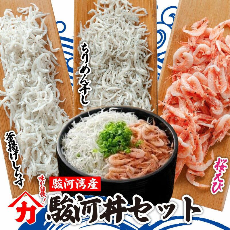 【ふるさと納税】 しらす 駿河 釜揚げ 駿河湾産 桜えび 駿河丼 セット ちりめん干し しょうゆ しらす干し 料理 丼 チャーハン パスタ うどん ごはん おかず おすすめ 新鮮 海鮮 産地直送 特産品 お取り寄せ グルメ 贈り物 ギフト 牧之原市 静岡県