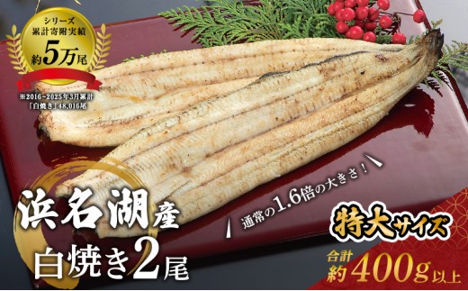 
                  国産 うなぎ 白焼き 2尾 400g 浜名湖産 国産うなぎ
                