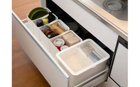 ハンドル付きストックケース ワイド 2個組　LBK-52 2P  ホワイト (3色からお好きなカラーが選べる)  葛城市 ライクイット like-it【like103-1】