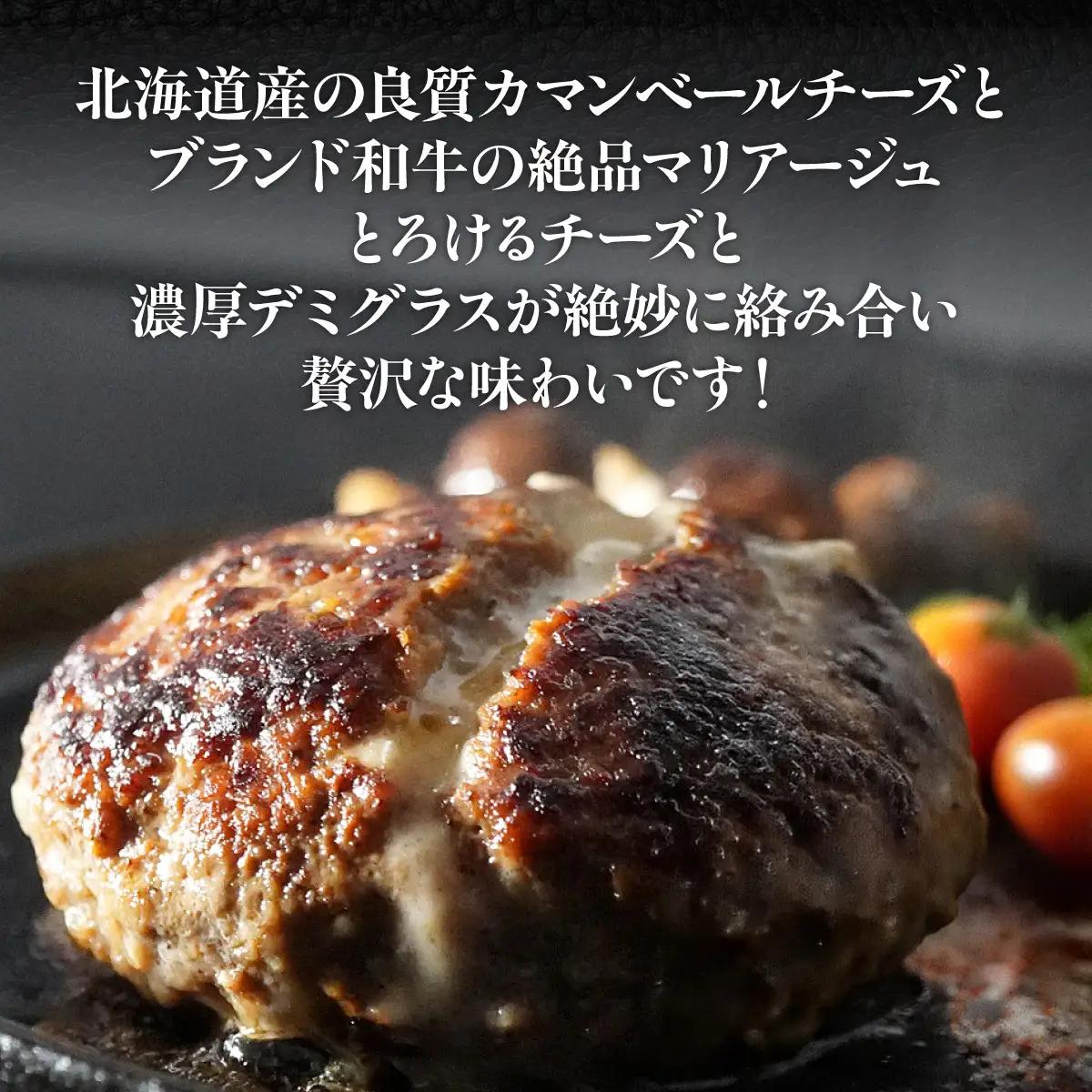 【6ヶ月定期便】北海道 道産和牛カマンベールチーズハンバーグ（200g）3個入り MROA175