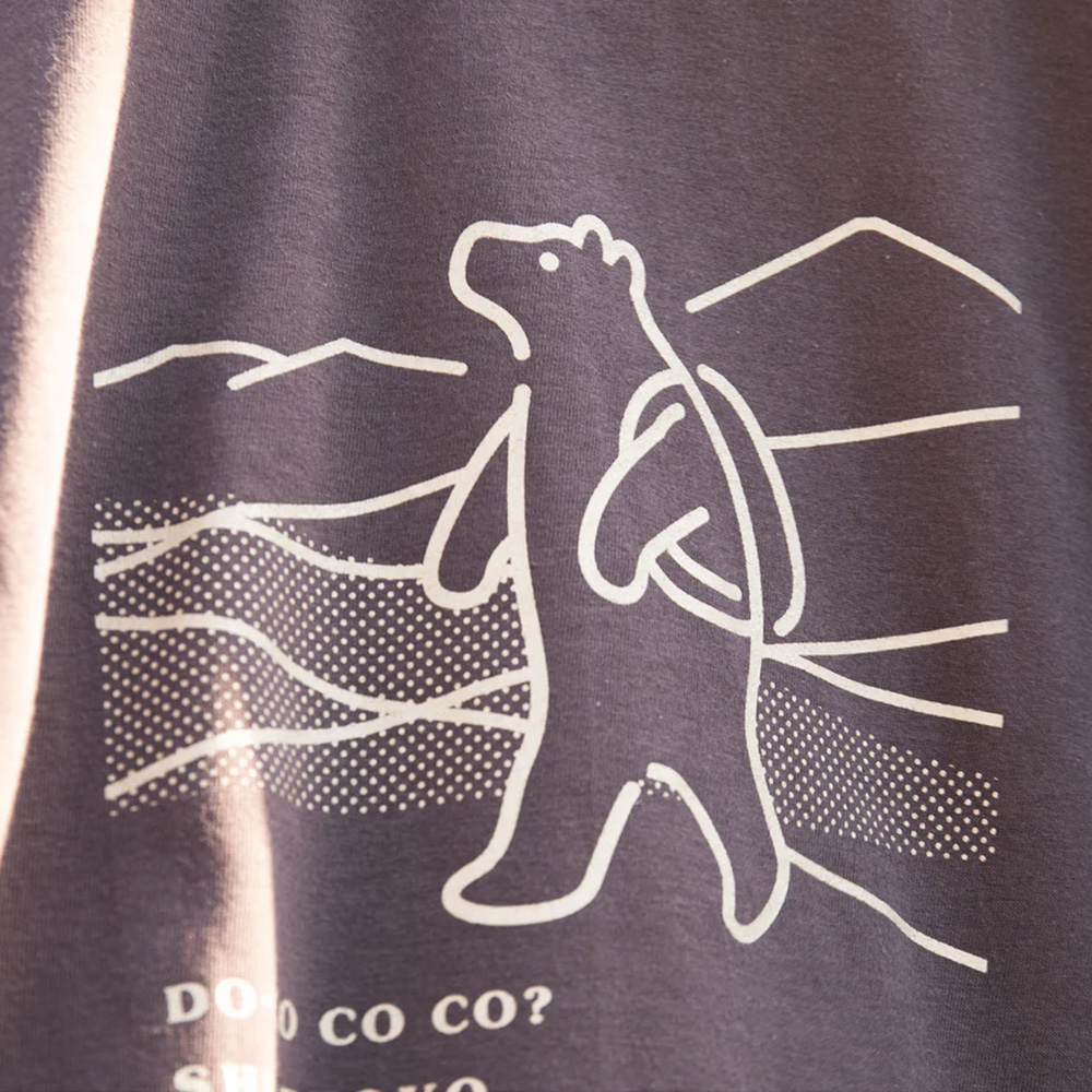 「知床トコさん」×久米繊維　コットンTシャツ　トレッキング柄　Mサイズ　半袖【配送不可地域：離島・沖縄県】_ss08-077