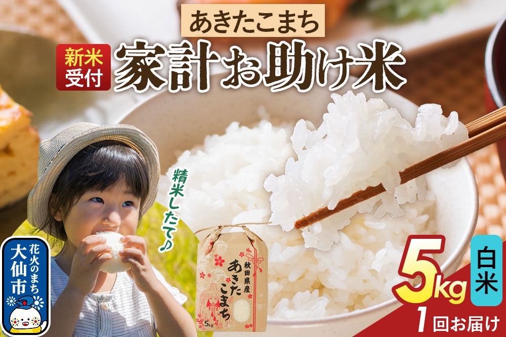 
                  《令和8年産新米予約》 【白米】家計お助け米 あきたこまち 5kg 秋田県産  こまちライン 秋田県 大仙市産 [秋田 お米 米どころ あきたこまち こまちライン]
                