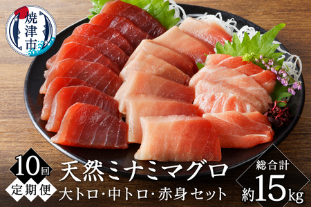 【定期便10回】キボシ水産 天然 鮪 南鮪 大トロ 中トロ 赤身食べ比べセット 約1.5kg×10回(定期便) 柵 切り落とし 刺身 海鮮丼 皮なし (b500-015)