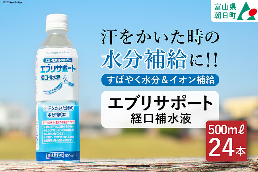 
            飲料 エブリサポート 経口補水液 500ml 24本 1ケース [広貫堂 富山県 朝日町 34310395] ドリンク 水分補給 スポーツ飲料 スポーツドリンク 熱中症対策 暑さ対策 ペットボトル まとめ買い
          