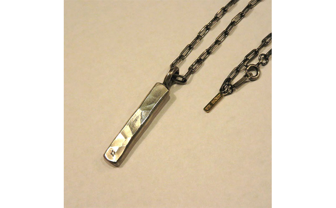 シルバー950＋18金＋ダイヤモンドワンオフタタキネックレス50cm アクセサリー ※離島への配送不可