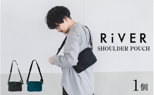 
RiVER- SHOULDER POUCH 【おしゃれ 牛革 ソフトレザー ショルダーポーチ ブラック ブルーグリーン 黒 青緑 カジュアル ユニセックス】[C-042008]
