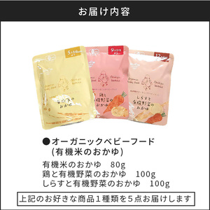 地球畑の有機ベビーフード（有機米のおかゆ）「5か月ごろから」有機米のおかゆ　K015-002_1 薩摩 さつま 大人気ベビーフード 人気ベビーフード 鹿児島産ベビーフード 鹿児島県産ベビーフード 保存
