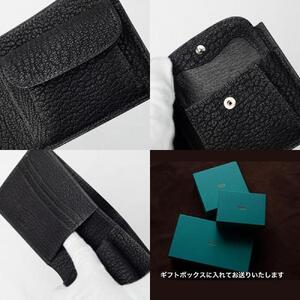 折財布 コインケース付 茶利八方革 本革 手縫い 財布