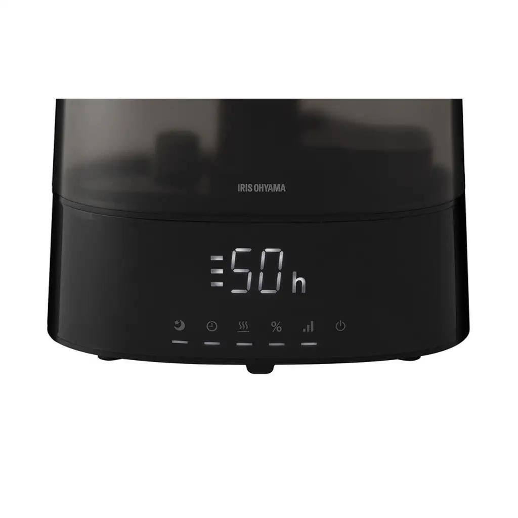 上給水超音波ハイブリッド加湿器 AHM-HUT55A-B ブラック 加湿器 アイリスオーヤマ ハイブリット加湿器 卓上 おしゃれ 6L ハイブリット式 オフィス 寝室 上から給水 上部給水 タンク付き