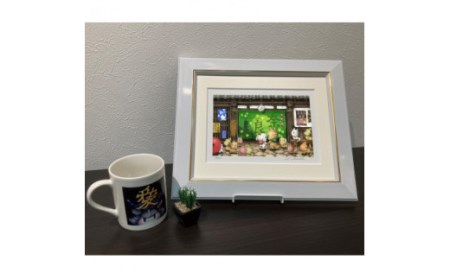インチ版画「奈良屋本店」 奈良市 有限会社SOCKS　版画　絵画　版画　絵画　版画　絵画　版画　絵画　版画　絵画　F-61  奈良 なら