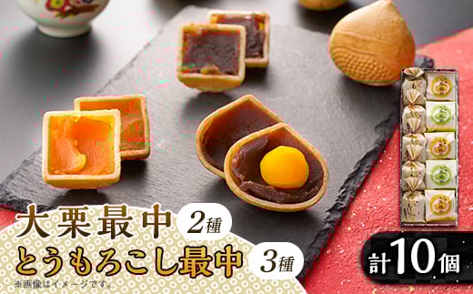 
            秋留の大栗最中　秋川のとうもろこし最中　詰め合わせ(10個入)＜お茶ぞっぺの中島屋(あきる野の匠)＞【1509244】
          
