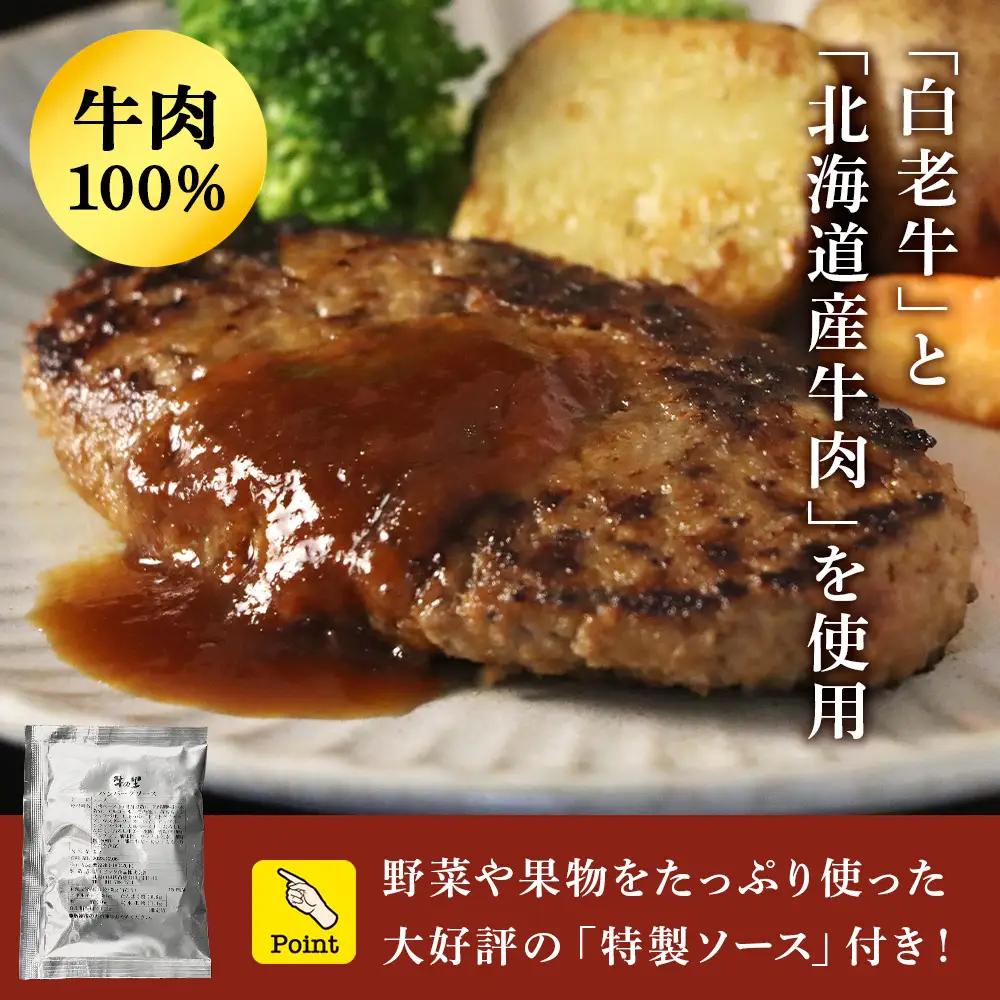 【5営業日以内発送】牛の里ビーフハンバーグ（110g×20個）特製ソース（20袋）の詰合せ AG059