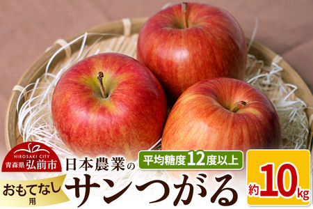 【25年8月～発送】りんご 平均糖度12度以上！ サンつがる 約10kg おもてなし用 クール便【先行受付】