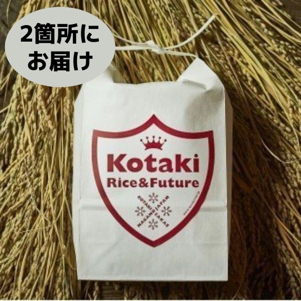 【令和7年産米先行予約】【ふるさと納税】復興希少米をご自宅と離れて暮らす家族に！コタキホワイト5kgを毎月2ヶ所お届け(全12回)令和7年産