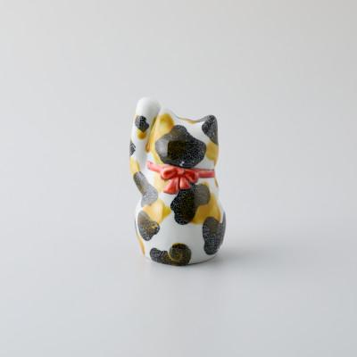 ふるさと納税 能美市 九谷焼　まねき猫　左手　黒華彫ミケ　宮村志晏作 |  | 01