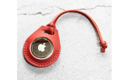 エアタグ用 ケース カバー レザー 本革 apple airtag 【レッド】