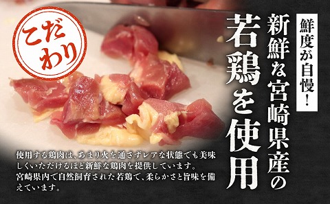 ジューシーな肉汁溢れる、宮崎県産若鶏もも100%炭火焼【冷凍パック120g×8袋：辛みそ8袋 計960g】_M210-006_02