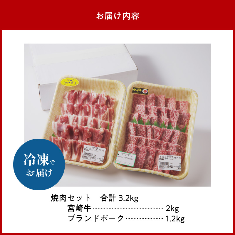 宮崎牛・宮崎ブランドポーク焼肉セット（10～15人前） N023-YZG006_イメージ5