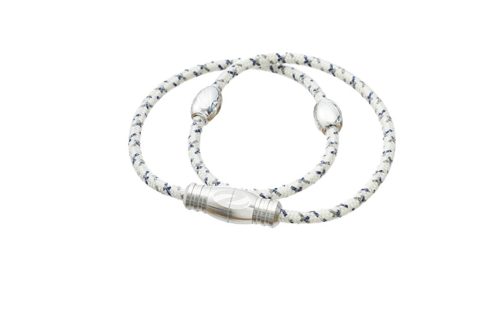 【Lサイズ】ザオラル・リカバリーネックレス　WH/SI｜横浜市 Lサイズ 健康アクセサリー 血行促進 回復力向上 パフォーマンスアップ