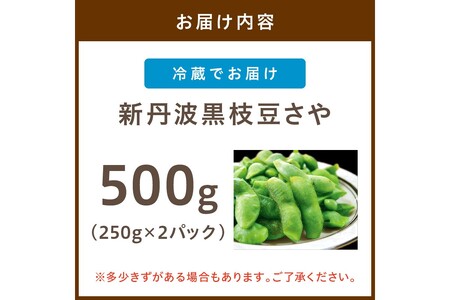 【先行予約／数量限定50】新丹波黒枝豆さや 500g（250g×2パック）（栽培期間中農薬・化学肥料・除草剤不使用）（2025年10月中旬～発送）