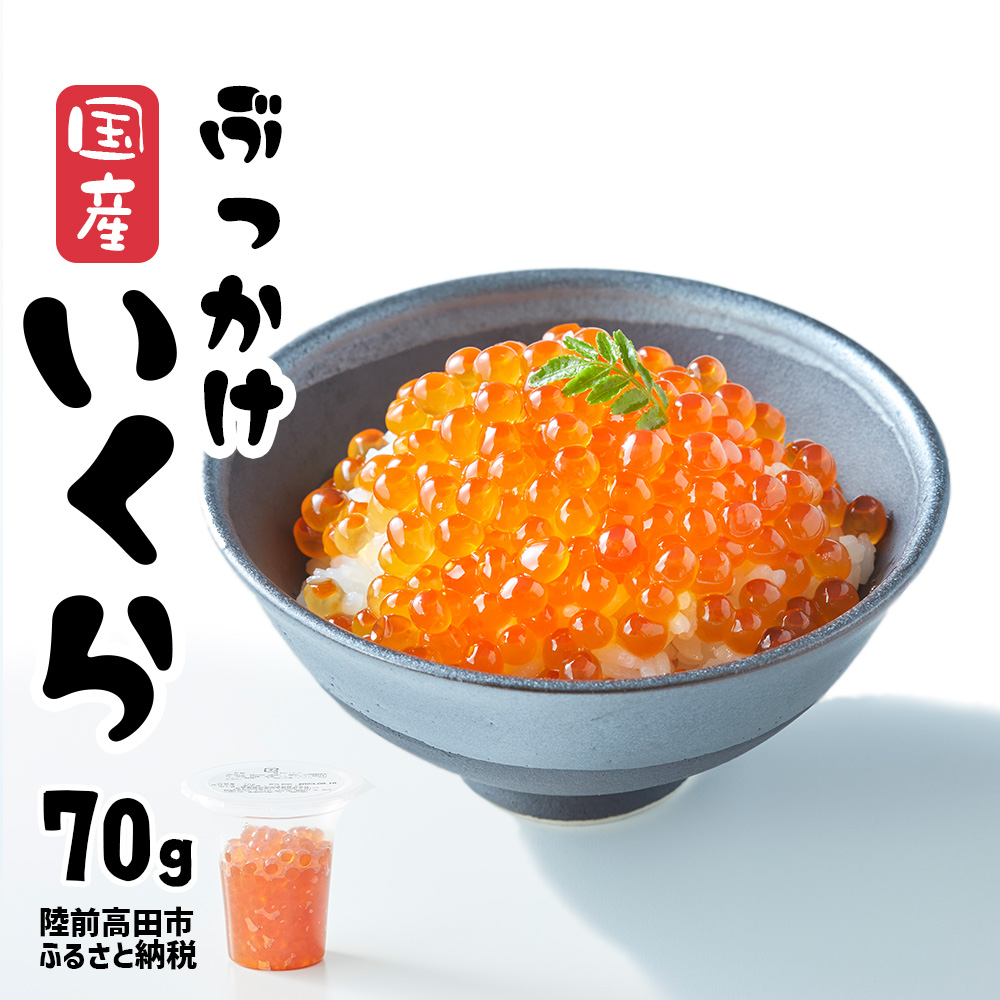 ＼ZIP!で紹介されました／  いくら醤油漬け 70g 国産 鮭卵 冷凍 最上級グレード 3特  【 お試し ikura 鮭 鮭卵 醤油 海鮮 魚卵 人気 醤油漬け 】 RT1940