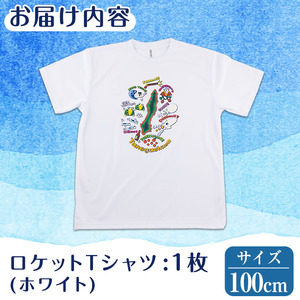 n209-WH-100 数量限定 種子島 Tシャツ ホワイト・100cm 鹿児島 ご当地 半袖【TEAR DROP】