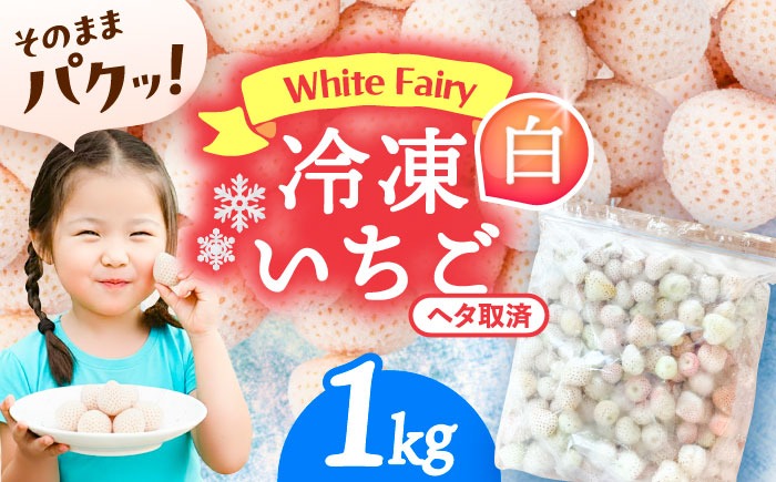 冷凍白いちご 1kg 果物 フルーツ いちご 愛西市 / くぼ苺農園 【配達不可：離島】[AECJ028]
